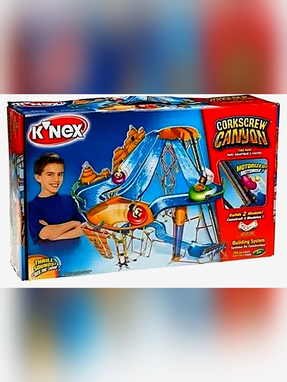 Vintage K'NEX Corkscrew Canyon Tube Park Motorized Building Set with Sounds
